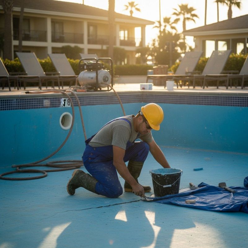 Local Pool Steps Repair pros at work