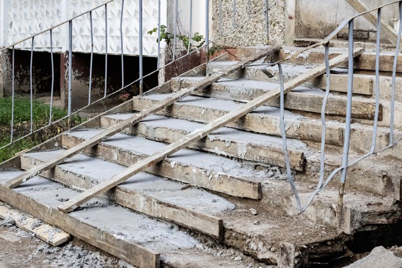 Repaired Concrete Steps